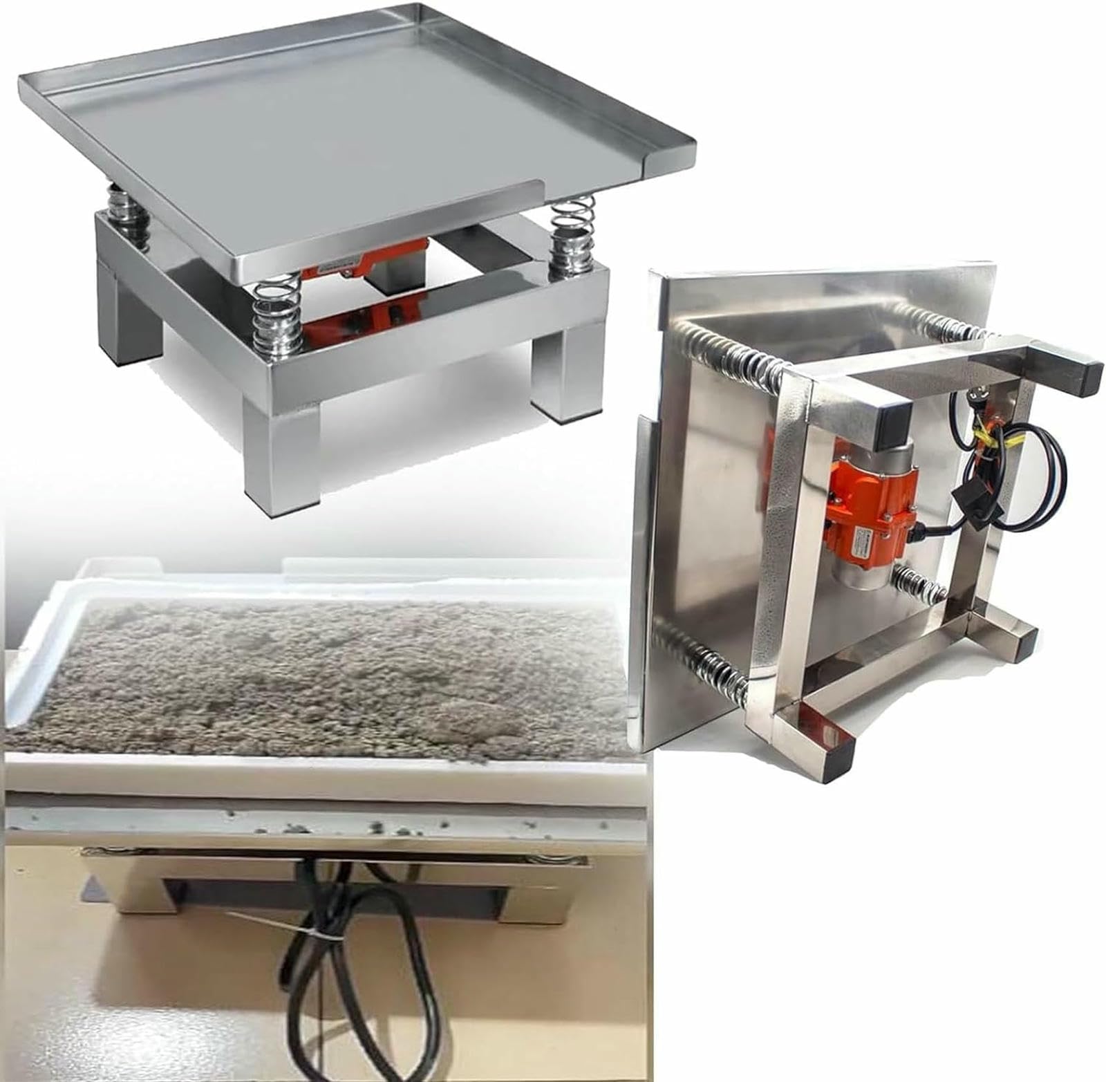 Table vibrante en béton 3000 tr/min agitateur électrique en acier inox