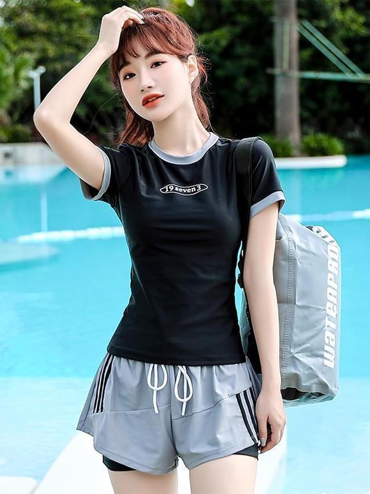 Amazon.co.jp: [Lalapala] 水着 レディース 体型カバー 2点