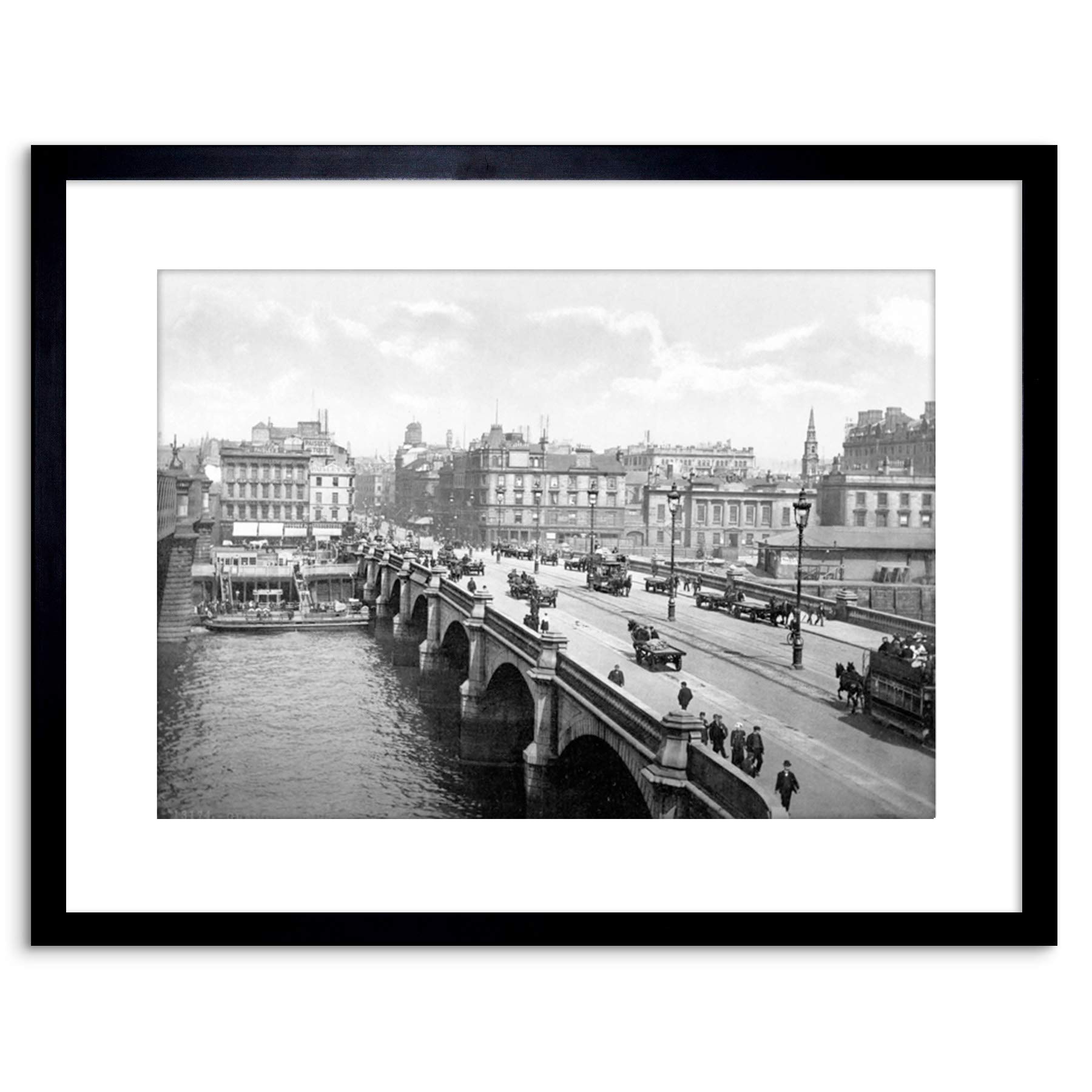 Wee Blue Coo VINTAGE PHOTO GLASGOW BRIDGE SCOTLAND FRAMED PRINT F97X3517