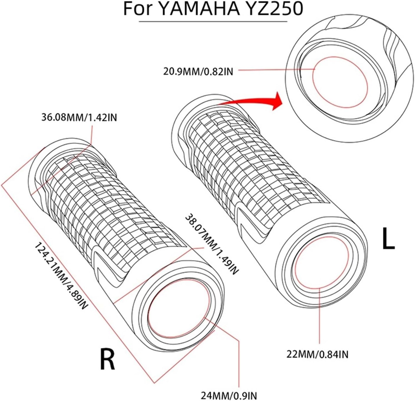 Handlebar Cover for Yam&aha YZ 250 YZ250 YZ250F YZ250X YZ250FX Motorcycle Accessories Handlebar Grips Handle Grip Protector Handle Bar