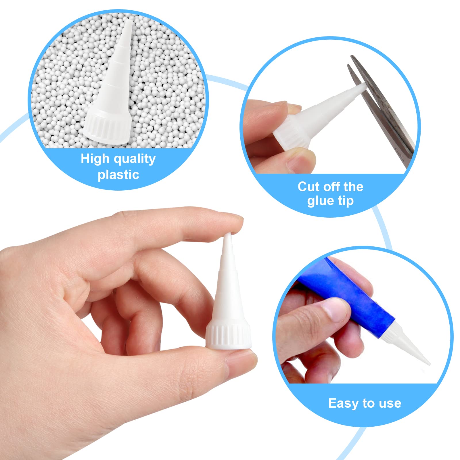 Buy Hapy Shop 40 Pieces Snip Tip Applicator Tips Cap for E6000 Craft