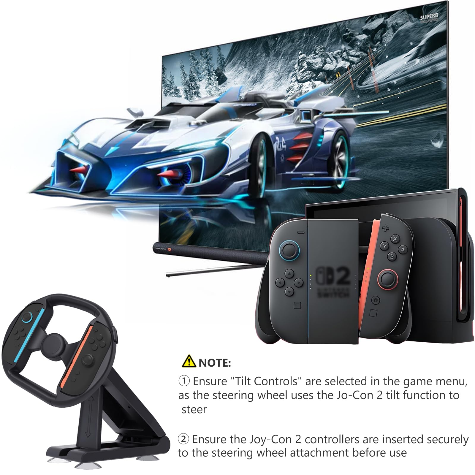 Snapklik.com : Controller Steering Wheel For Nintendo Switch 2 (2025 ...