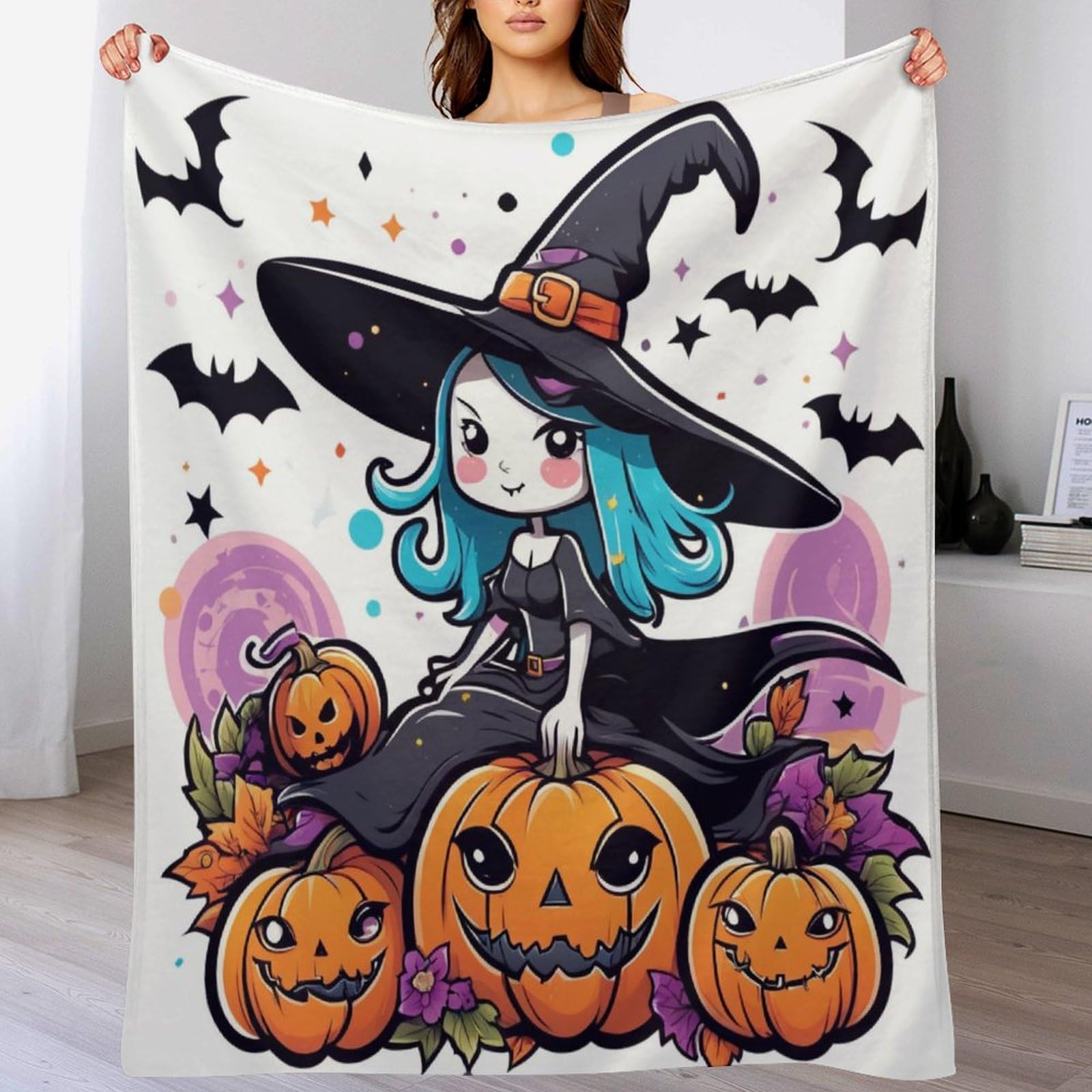 Couverture Halloween super douce et moelleuse en flanelle isolante