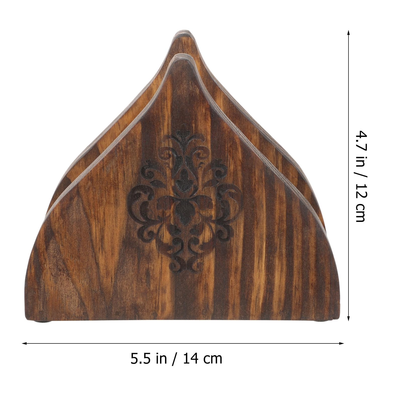 Servilletero Rústico de Madera Rebabas Base Estable Estilo Farmhouse para Mesa de Comedor Adecuado para Bar y Decoración de Hogar