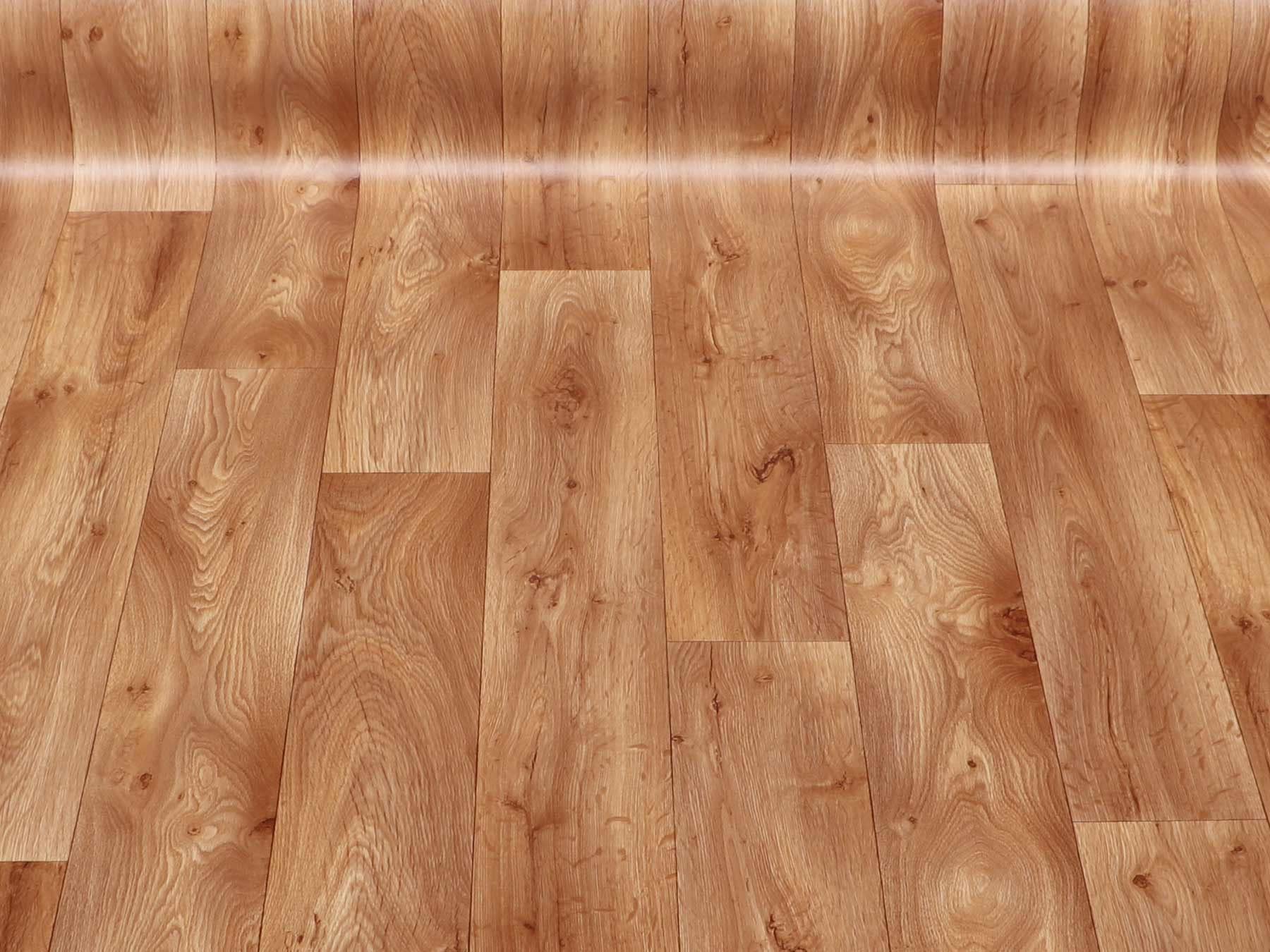 Primaflor PVC Boden Turin | 200x400 cm | Naturholz Diele 1300 | 2,00 m Breite | 2,3 mm | CV Bodenbelag Meterware in Holzoptik | R10 | für Wohnräume Küche Bad Büro Messe | Vinylboden zum Kleben