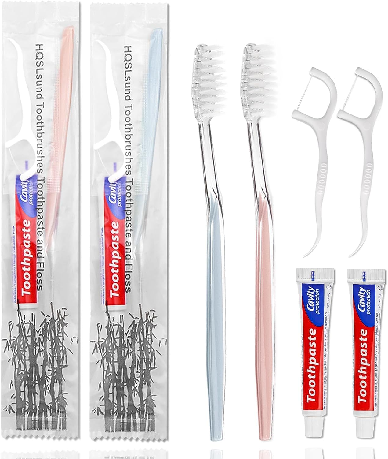 100pcs Disposable Toothbrushes with Toothpaste Floss Individually Wrapped, 2 Color Disposable Toothbrush, 10g Toothpaste, Floss Pick, Bulk Toothbrush Kit for Homeless,Airbnb,Hotel 100pcs Disposable Toothbrushes with Toothpaste Floss Individually Wrapped, 2 Color Disposable Toothbrush, 10g Toothpaste, Floss Pick, Bulk Toothbrush Kit for Homeless,Airbnb,Hotel