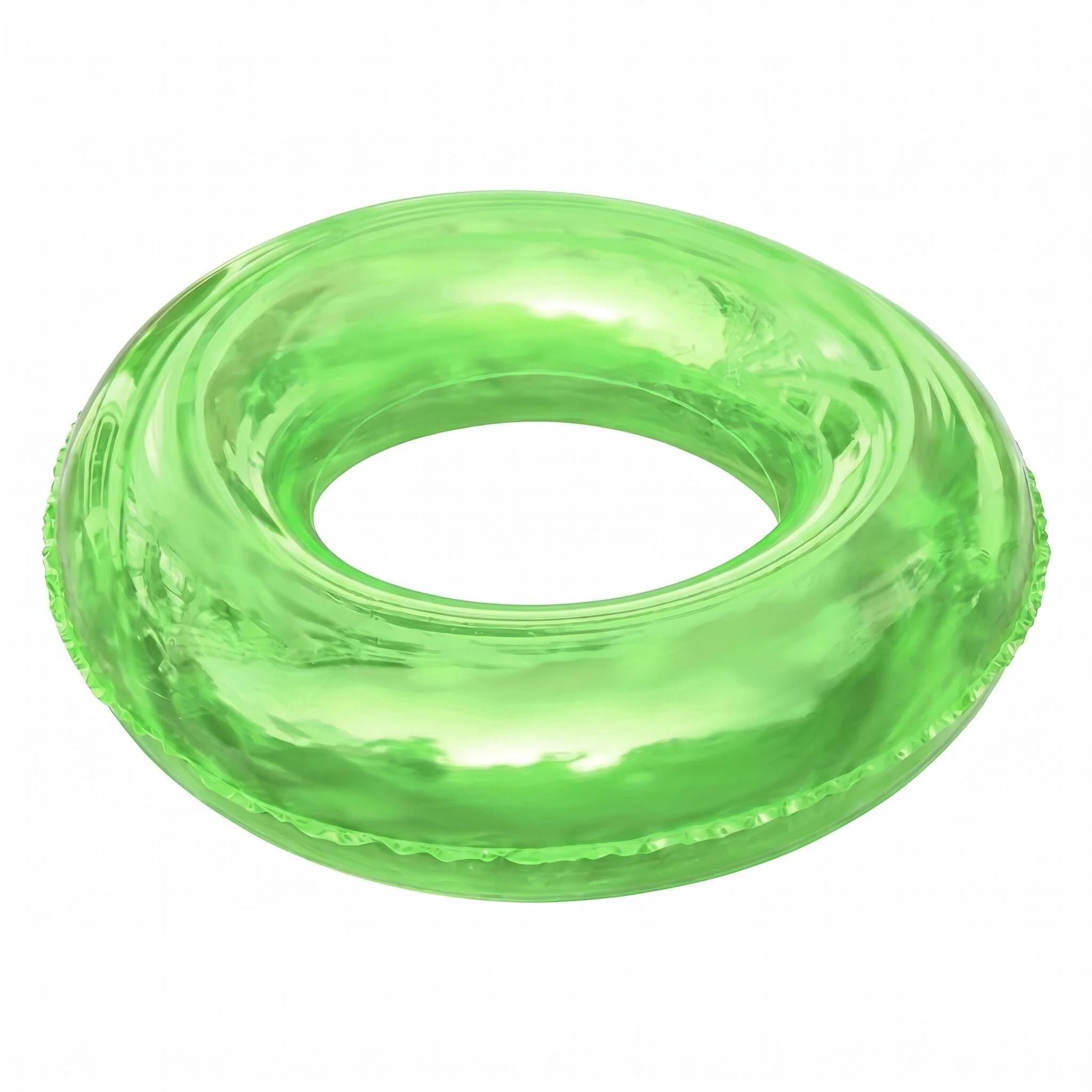 Toyhood Bright Transparent Inflatable Swimming Rings for Adult Teens, Colorful Swim Pool Floats, Beautiful Inflatable Pool Tube Toys, for Summer Pool Rings Party Decorations (Green)