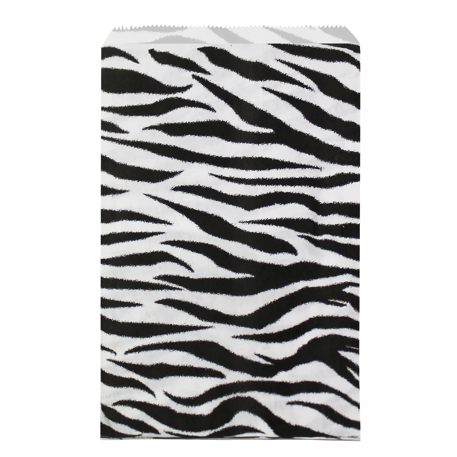 Ikee Design 200 of 4" x 6" Craft Flat Paper Gift Bags, zebra patterned