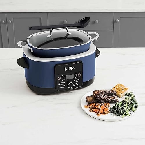 Ninja Foodi PossibleCooker PRO - Cocina múltiple de 8.5 cuartos de galón, con olla de cocción lenta 8 en 1, horno holandés, vaporizador y más, tapa