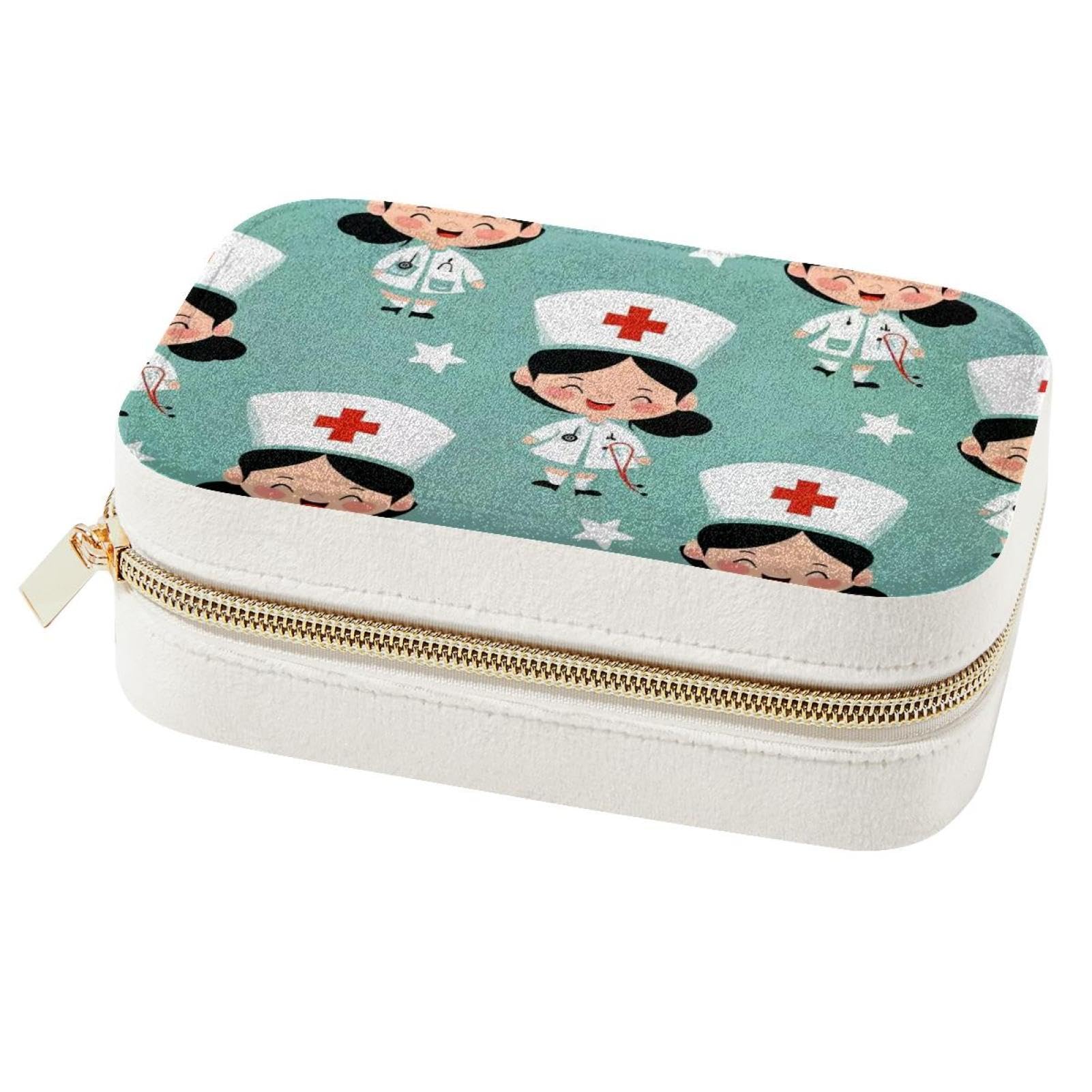 Boîte à bijoux portable Happy Nurse idée cadeau originale pour filles