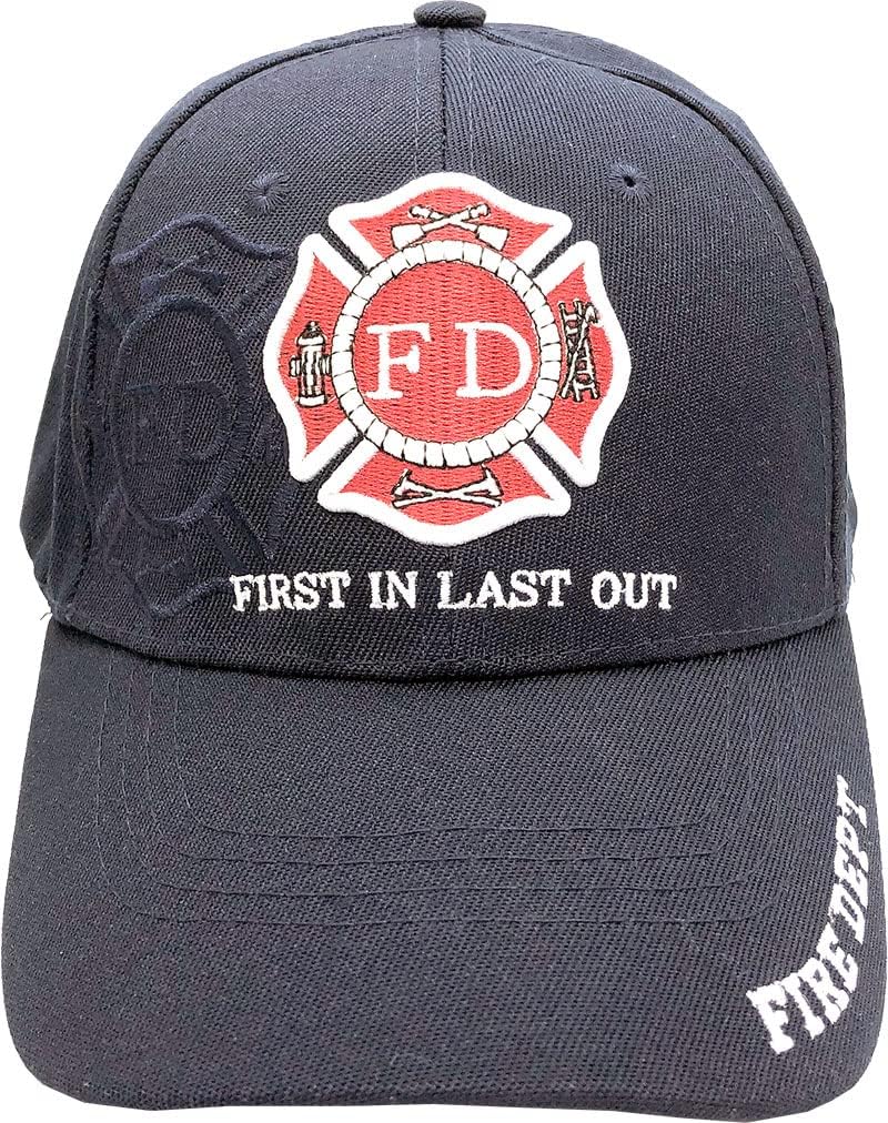Fire Department - First in Last Out Fireman Officer Gear Uniform Baseball Cap Hat Adjustable - Image 2