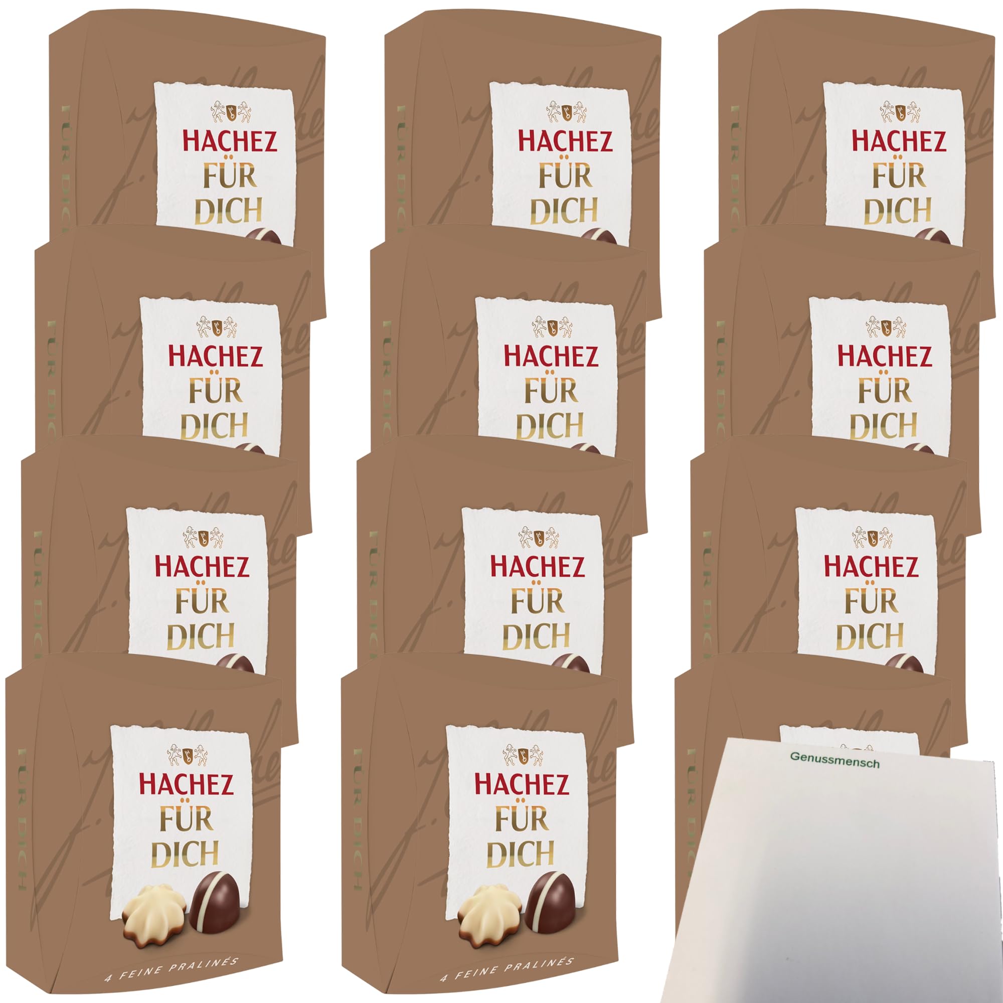 usy Bundle für Hachez Schokolade Pralinenmischung Für Dich VPE (12x40g Packung) + usy Block