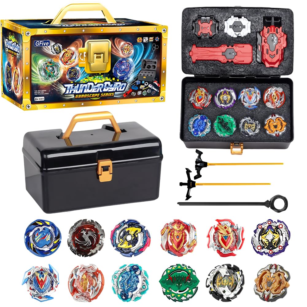BURST マガジン セット (4, 5, 8, 10, 12号) Burst Turbo Blade 12 in 1 Battle Spinner Kit, 4D Bey Metal Fusion