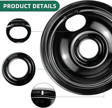 Electric Stove Burner Drip Pans and Electric Stove Burner by MIFLUS