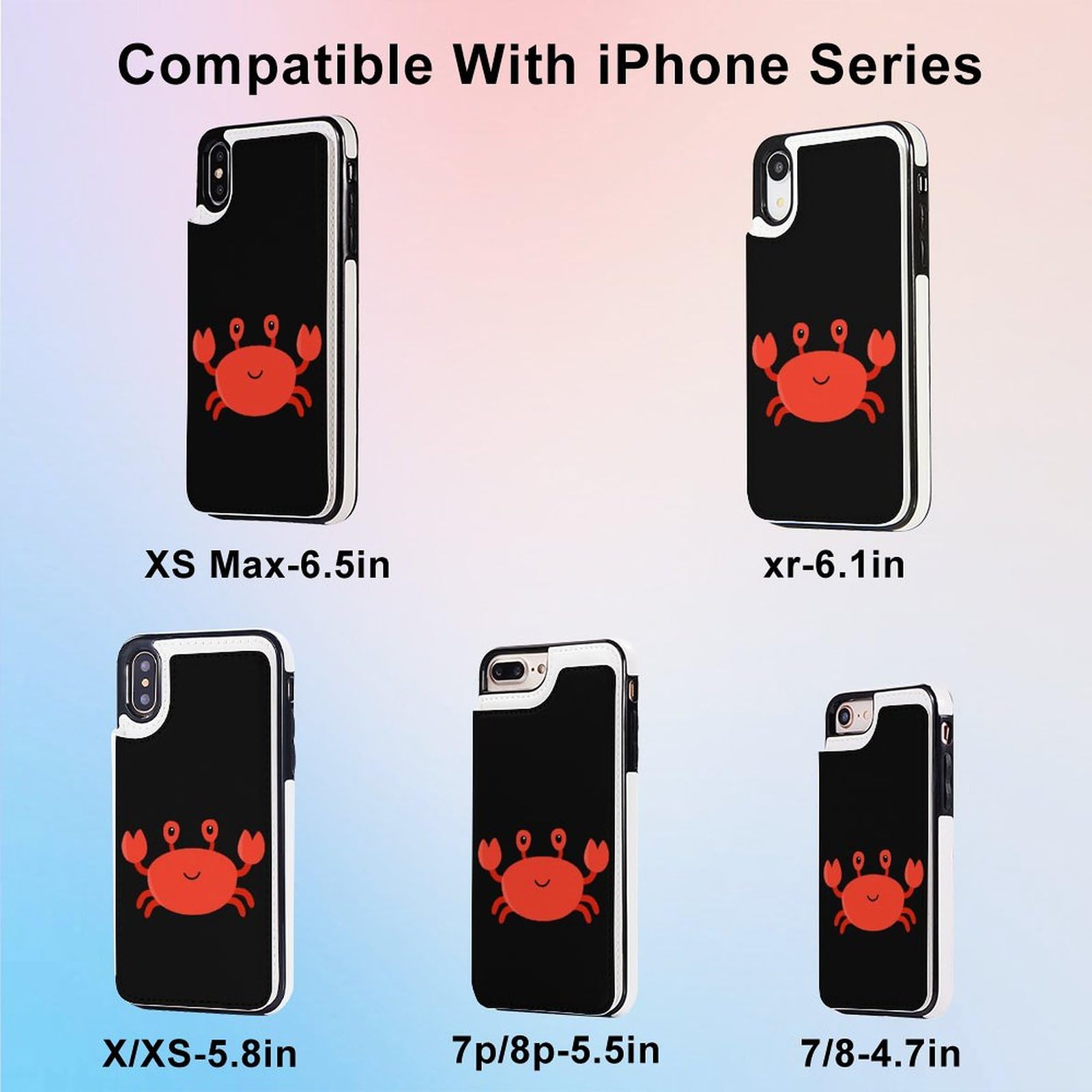 Amazon.co.jp: iPhone X/XSケース 手帳型 赤いかに スマホケース