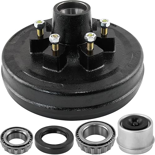 Miniatura 7 de JADODE Kit de tambor de freno de remolque de 12 x 2, 6 en 5.5 pulgadas para 6000 libras, tambores de freno de remolque de 6 pernos, 12 "-20 Conjunto