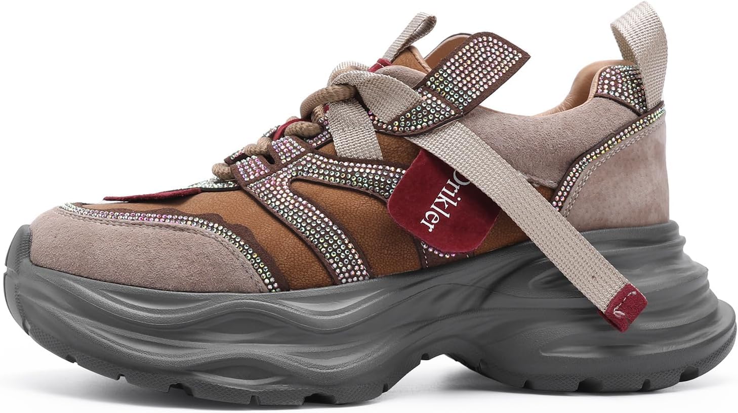 Women's Chunky Platform Comfort Orthopedic Wedge Walking Shoes Fashion Lace Up Casual Non-Slip Running Shoes - Image 2