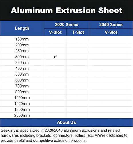 Miniatura 49 de 10 piezas de extrusión de aluminio 2020 con ranura en V, estándar europeo de 11.811 in (11.8 pulgadas) de longitud, aluminio extruido anodizado