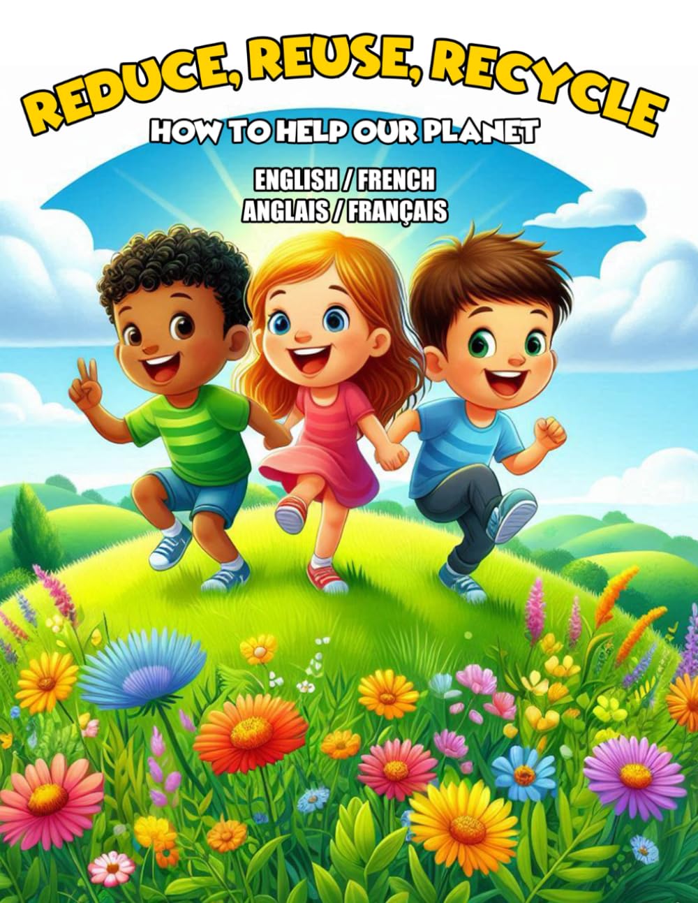 Environmental Coloring Book for Kids Ages 4–8: Reduce, Reuse, Recycle | How to Help the Planet | 70 Eco-Friendly Activities | English–French Bilingual Colouring Book