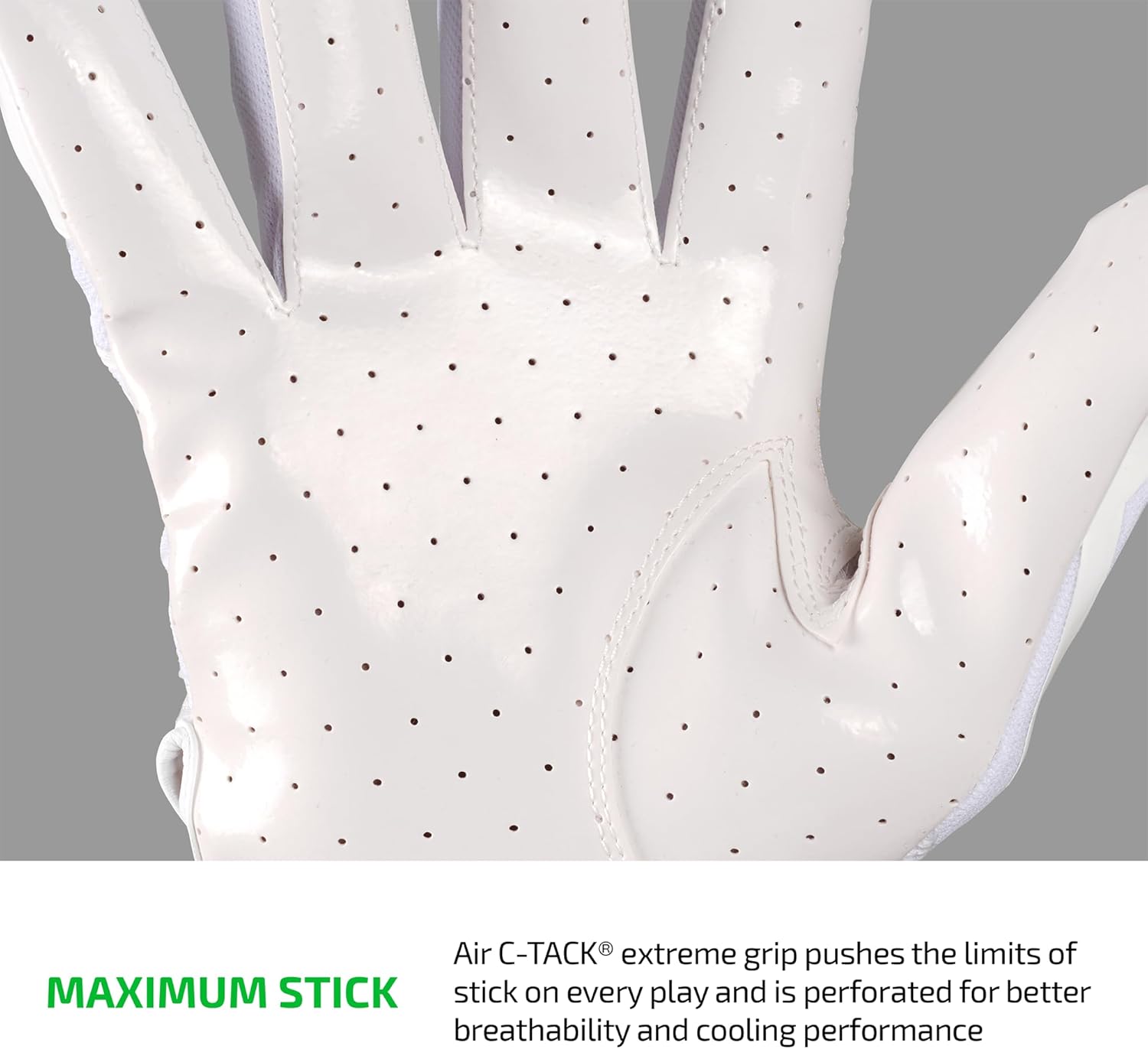 Cutters Gamer Padded Football Glove. All Purpose Players, Receivers, Lineman. Extra Grip.