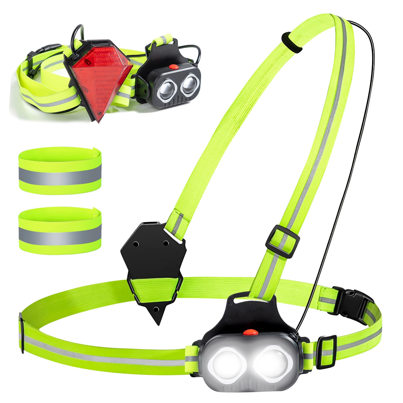 Lampe De Course Pectorale LED Rechargeable USB – 3 Modes Éclairage Pour Jogging, Randonnée, Camping Nocturne Lampe LED Poitrine 3 Modes Lampe De Course Pectorale LED Rechargeable USB – 3 Modes Éclairage Pour Jogging, Randonnée, Camping Nocturne Lampe LED Poitrine 3 Modes