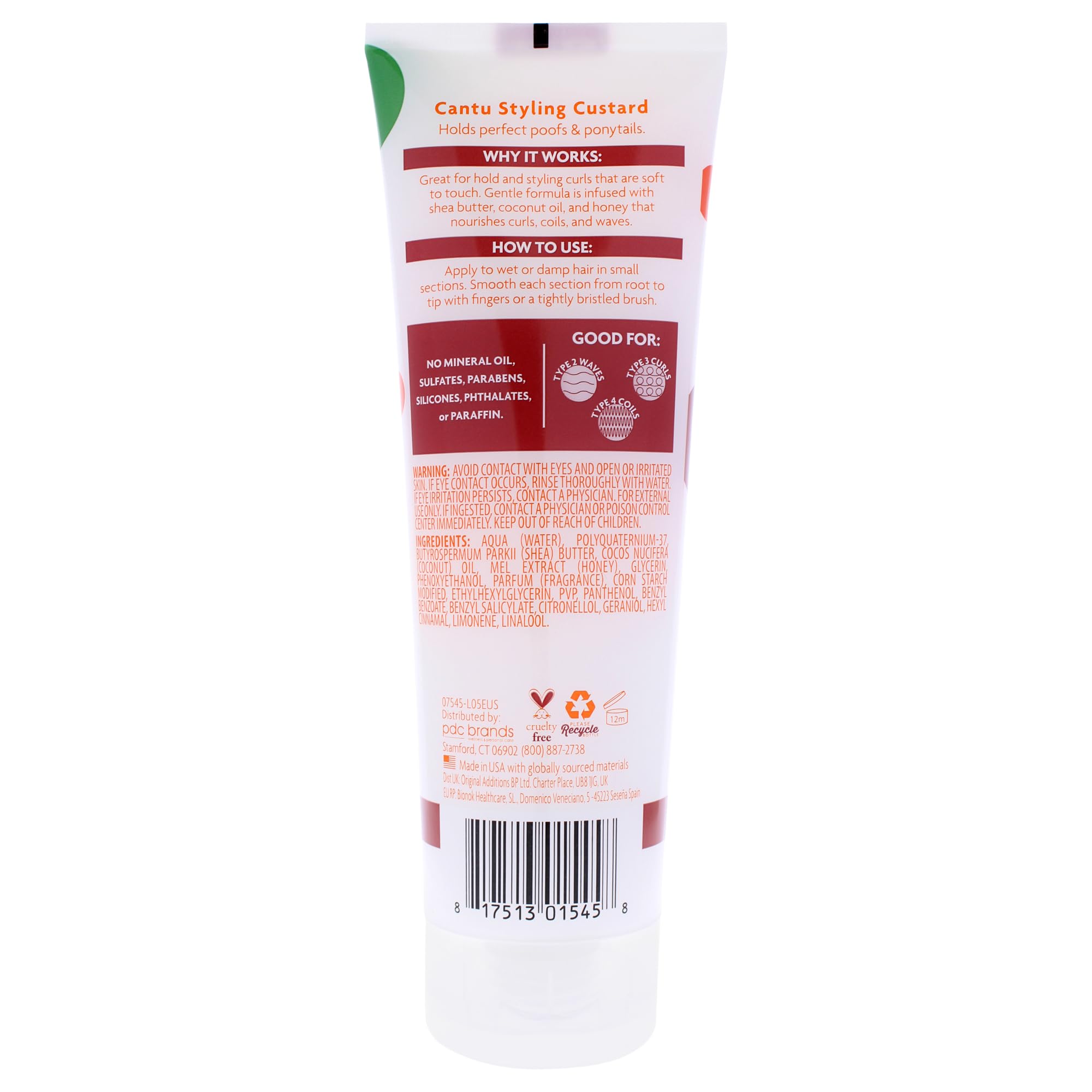Cantu Crème Coiffante Custard Karité Coco Miel 227 ml pour Bébé