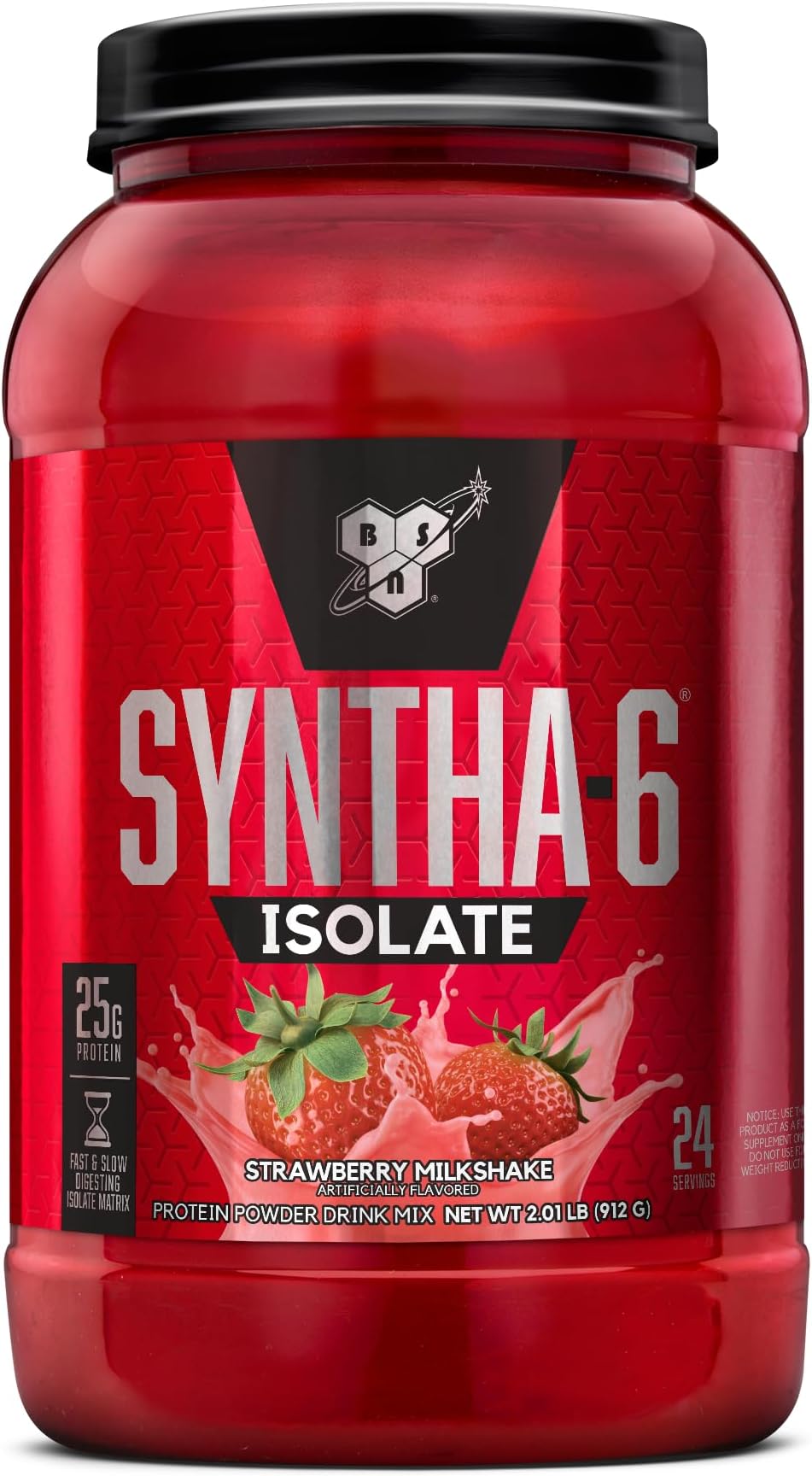 SYNTHA-6 Isolate Protein Powder, Strawberry Protein Powder with Whey Protein Isolate, Milk Protein Isolate, Flavor: Strawberry Milkshake, 24 Servings (Packaging May Vary)