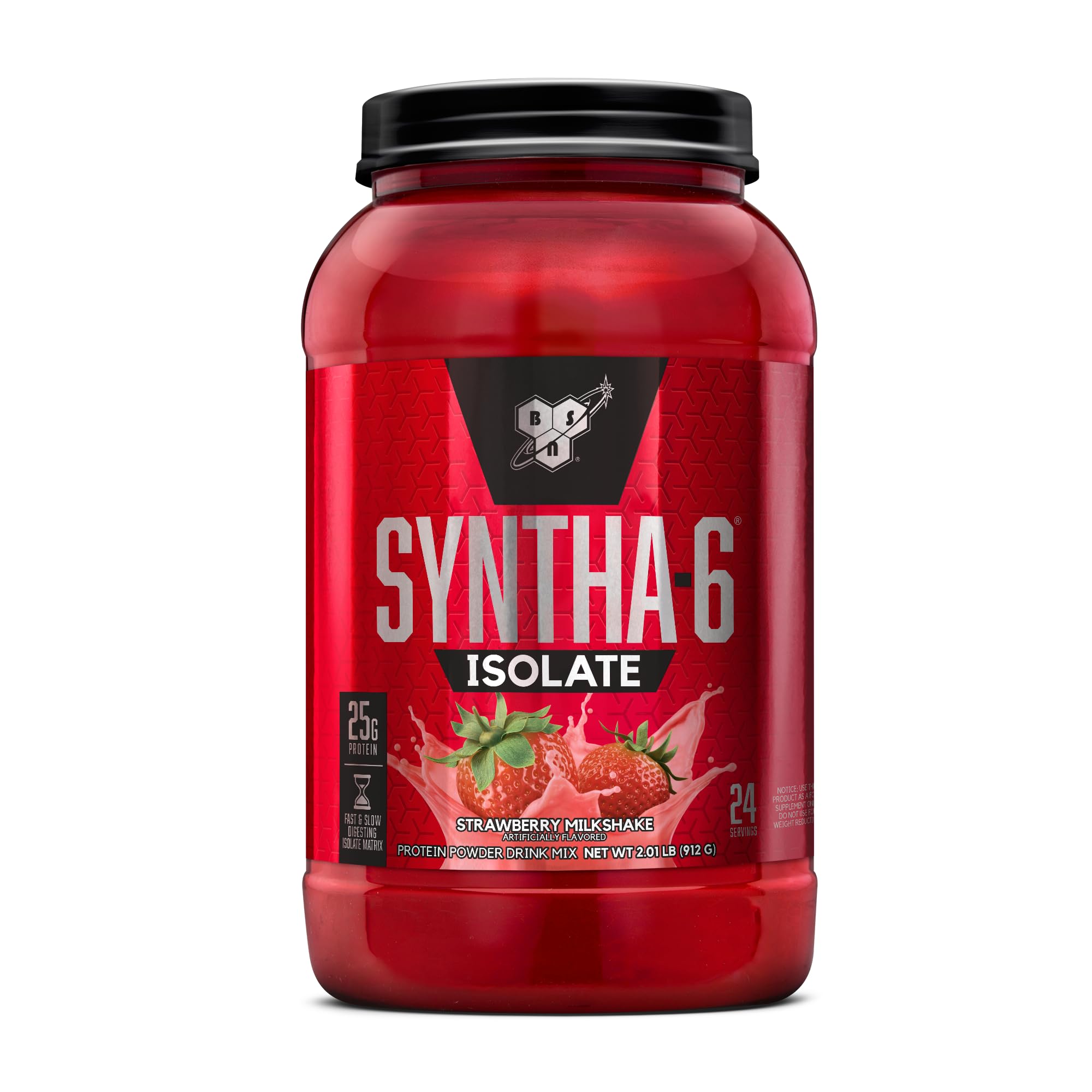 SYNTHA-6 Isolate Protein Powder, Strawberry Protein Powder with Whey Protein Isolate, Milk Protein Isolate, Flavor: Strawberry Milkshake, 24 Servings (Packaging May Vary)