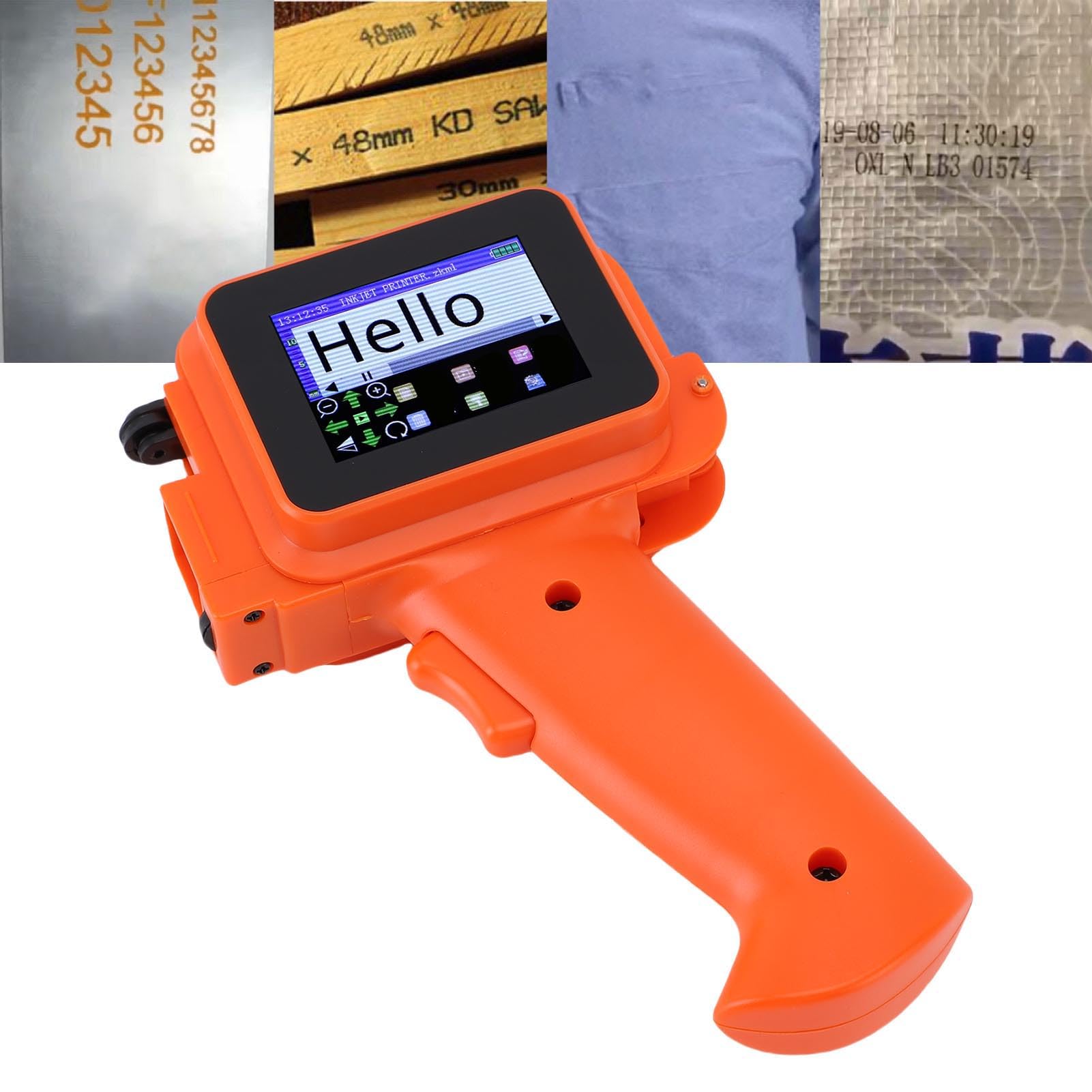 Fafeicy Mini Impresora de Inyección de Tinta Mejorada, Impresora de Inyección de Tinta Portátil con Pantalla Táctil HD LED de 2,4 Pulgadas con CPU Inteligente de 4 Núcleos para Fecha,