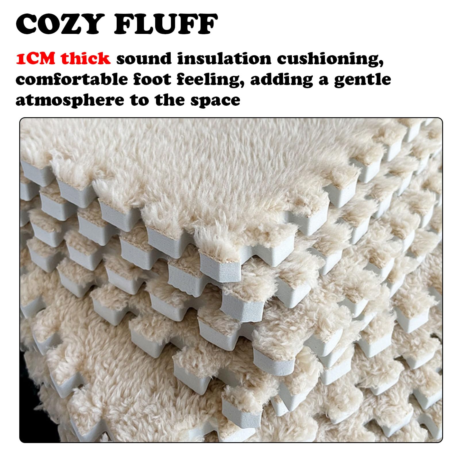 Splice Interlocking Carpet 20 Piastrelle per Moquette ad Incastro, Tappetini in Piastrelle di Schiuma di Peluche, Piastrelle per Pavimenti quadrate Antiscivolo, Tappeti p,Pink+Purple