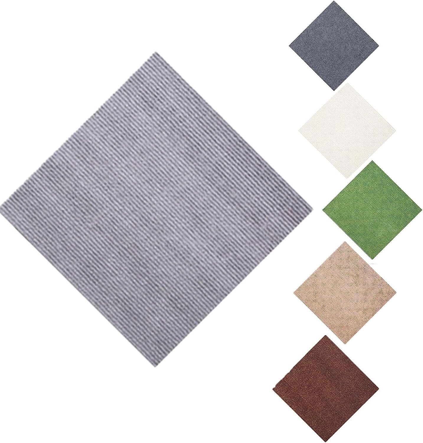 dalles de moquette, Dalles de moquette DIY antidérapantes à décoller et coller(Black,10pcs)