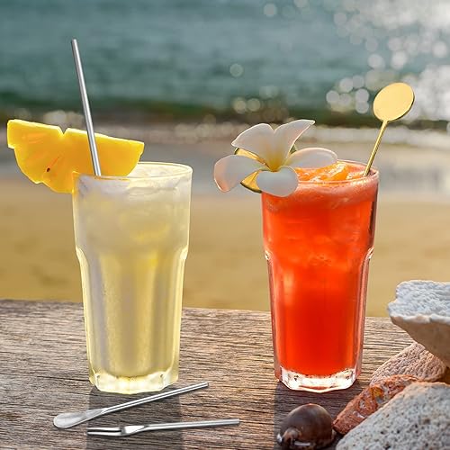 Miniatura 4 de uxcell Cuchara de mango largo, 6 cucharas de acero inoxidable de 5.12 pulgadas, cucharas de cóctel para agitar, para helado, cucharas de café para