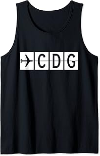 CDG Paris France Airport Tank Top