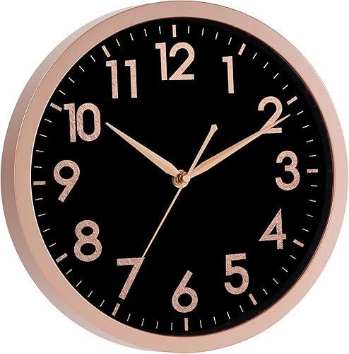 Miniatura 4 de AKCISOT Reloj de pared de 14 pulgadas, moderno reloj de pared grande que funciona con pilas, reloj analógico silencioso sin tictac para decorar sala