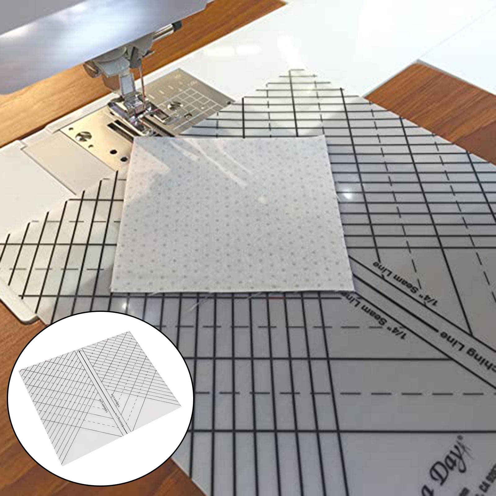 Set di 3 righelli dritti da sarta, per quilting e lavori all'uncinetto