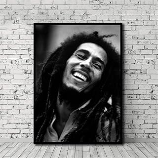 FDSKF.N Bob Marley Poster HD Stampa della Pittura a Olio della Parete di Arte della Decorazione della casa Nessun Quadri appesi Telaio (Size (inch) : 21x30cm)