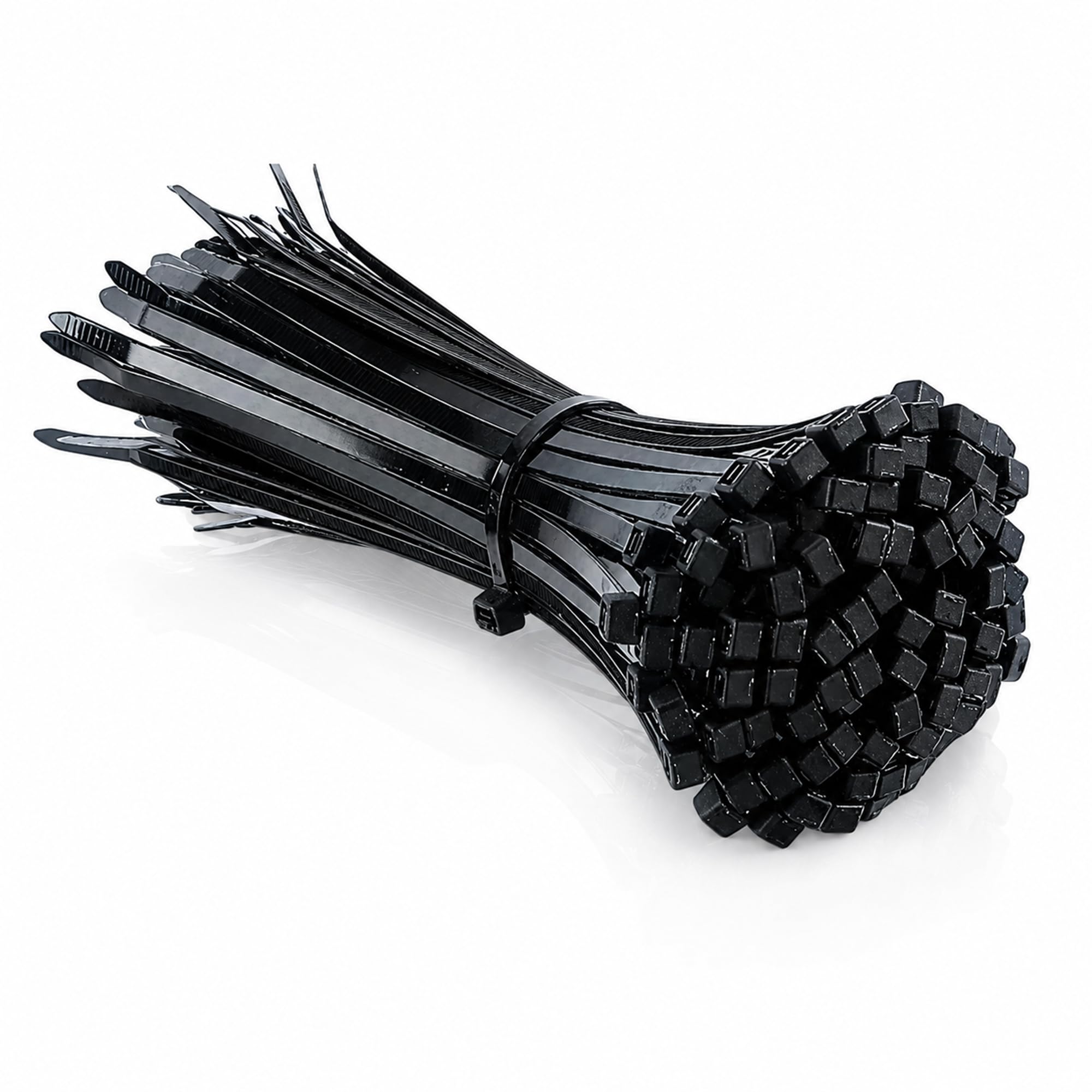 LampStation Black Cable Ties Heavy Duty, 150mm x 3.6mm, 40lbs Self Locking Nylon Zip Ties for Cable Management, Electrical, Home & Outdoor Use, 100 Pack