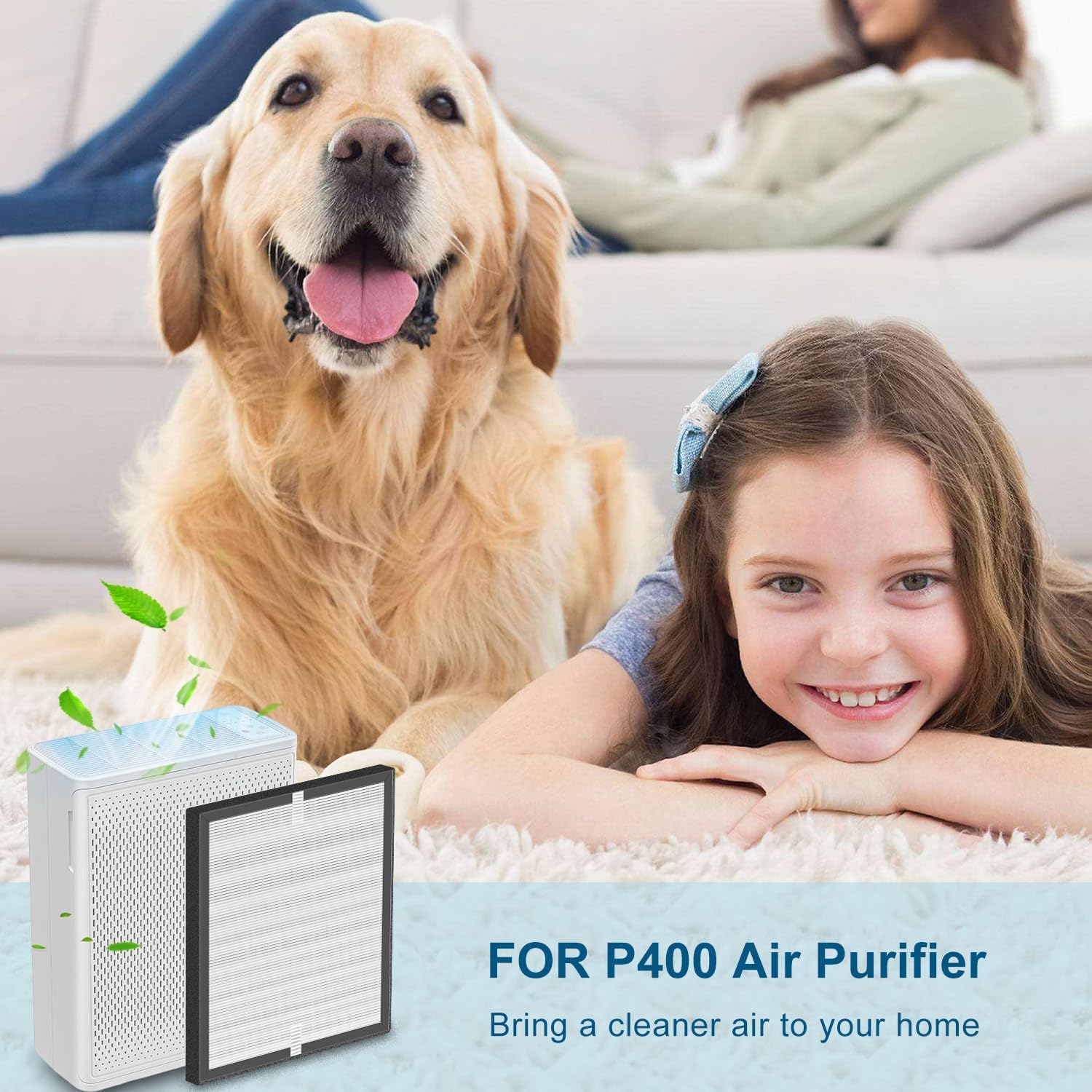 P400-RF Replacement Air Filters, Compatible With TPLMB P400 Air Purifier, H13 Hepa, 3 in 1 True HEPA Filter, High-Efficiency Carbon Filter (3-Pack） - Image 6