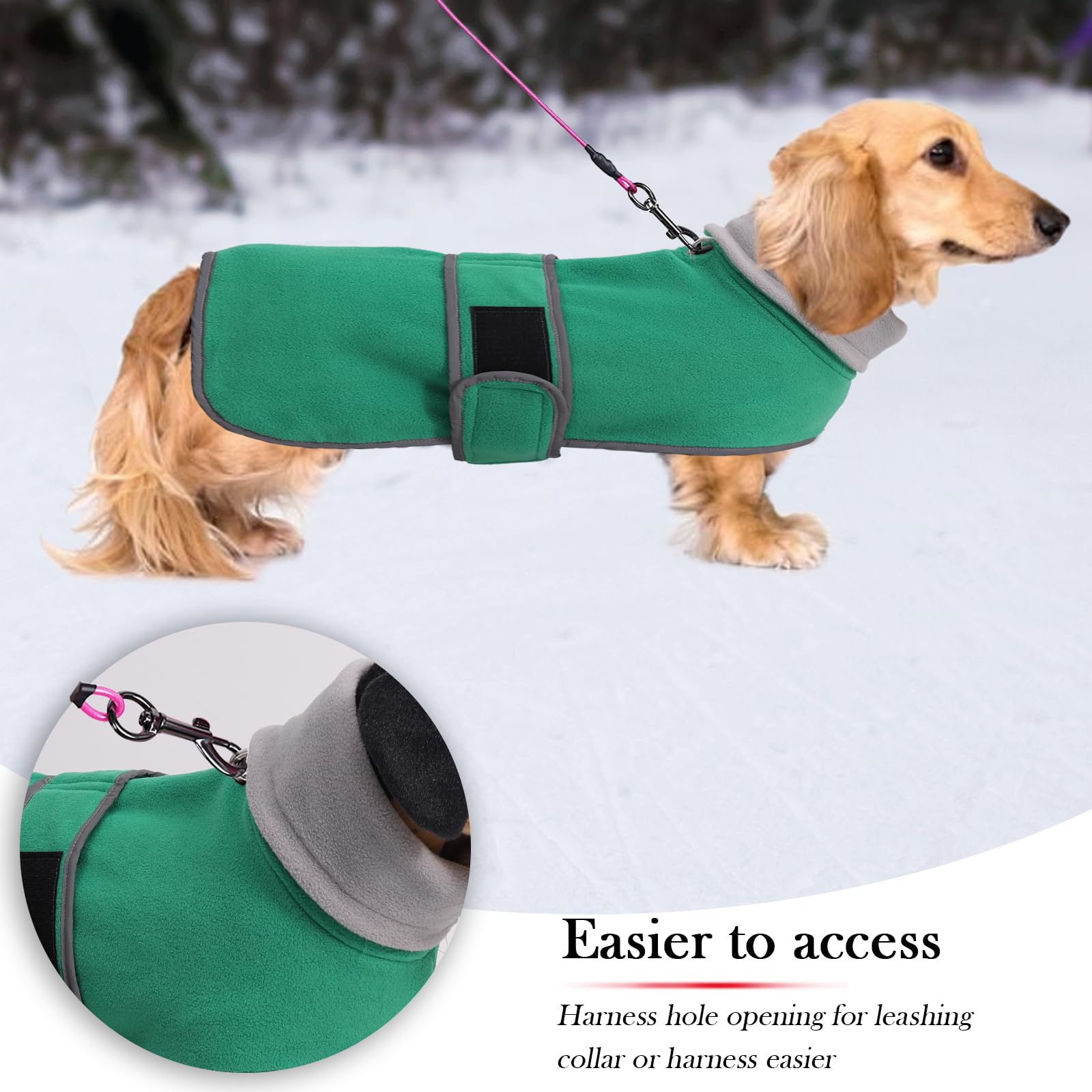 Geyecete dachshund coat with Warm Thermal Quilted, Dog miniature dachshund coats with Warm Fleece Lining - Image 4