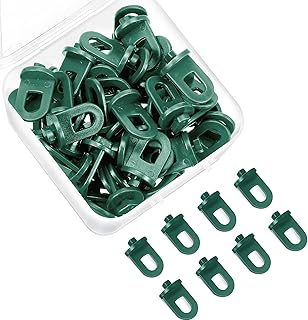 Greenhouse Twist Clips Plastic Greenhouse Fixing Clips Packaged in a Clear Box for Aluminium Greenhouse Insulation Netting Shading (50)