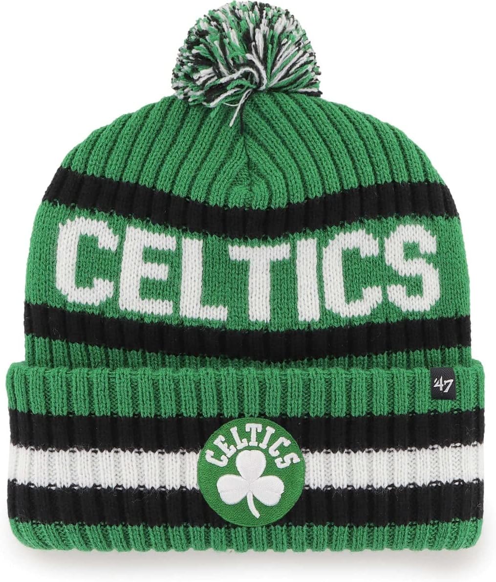 NHL Unisex-Adult Team Color Officially Licensed Primary Logo Bering Sport Knit Cuffed Pom Beanie Cold Weather Hat