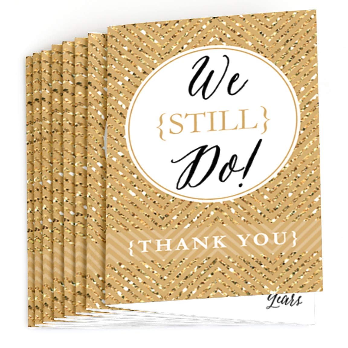 Big Dot of Happiness We Still Do - 50th Wedding Anniversary - Thank You Cards (8 count)