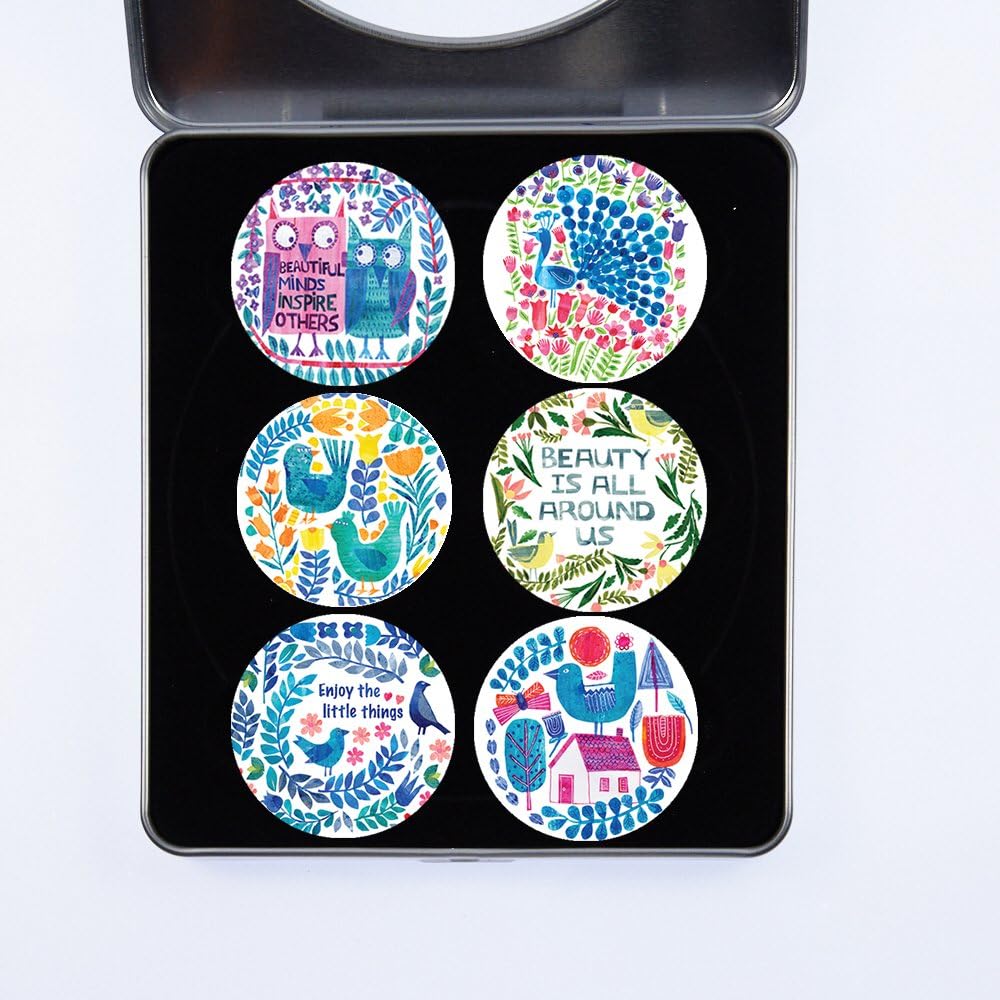 Dressmaking Sewing Pattern Weights. 6 Pack Gift Set (Set 5 of 6) from Artist Tracey English. Ideal Gift. Inspired by The BBC Sewing Bee. (40mm Diameter)