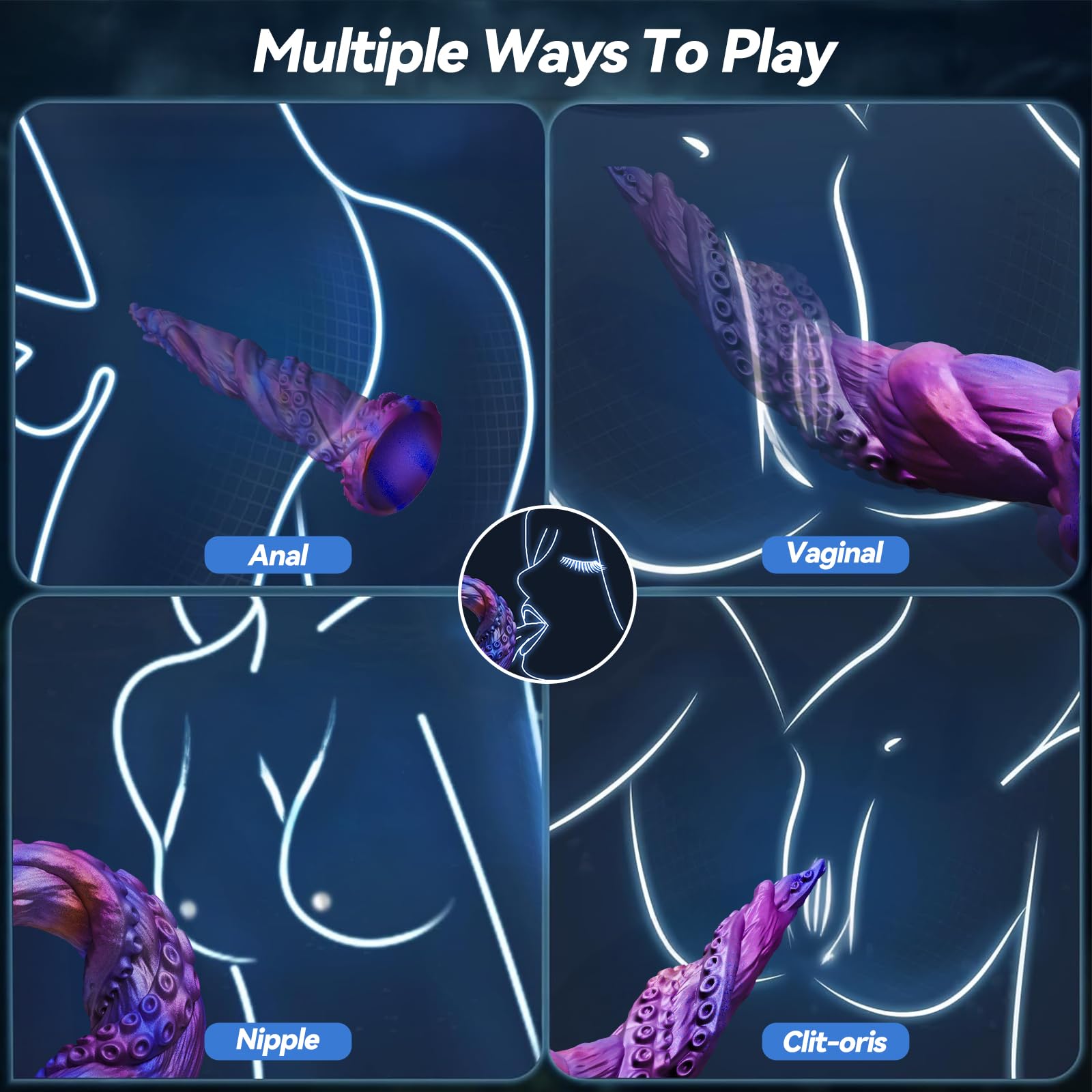 10.7"  Silicone 3 Knot Dildo–Fantasy Knotted Horse Dildo with Suction Cup, G-Spot & Clitoral Stimulating Large Adult Sex Toy for Women, Men, Gays, Anal Plug, Wall, Thicker