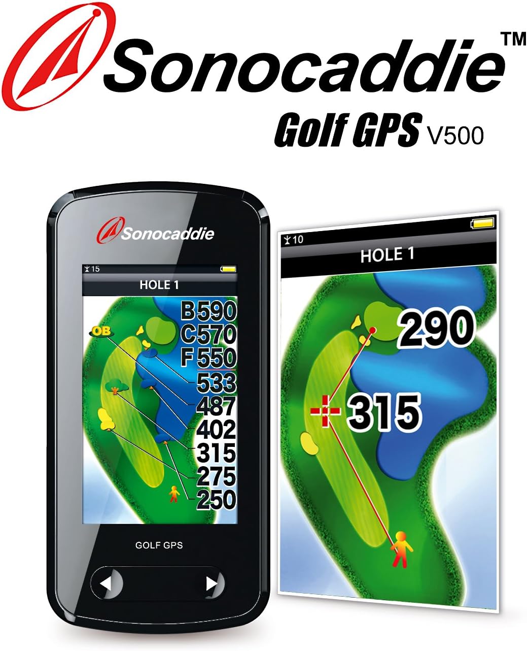 Sonocaddie V500 Touch Preloaded Color Golf GPS