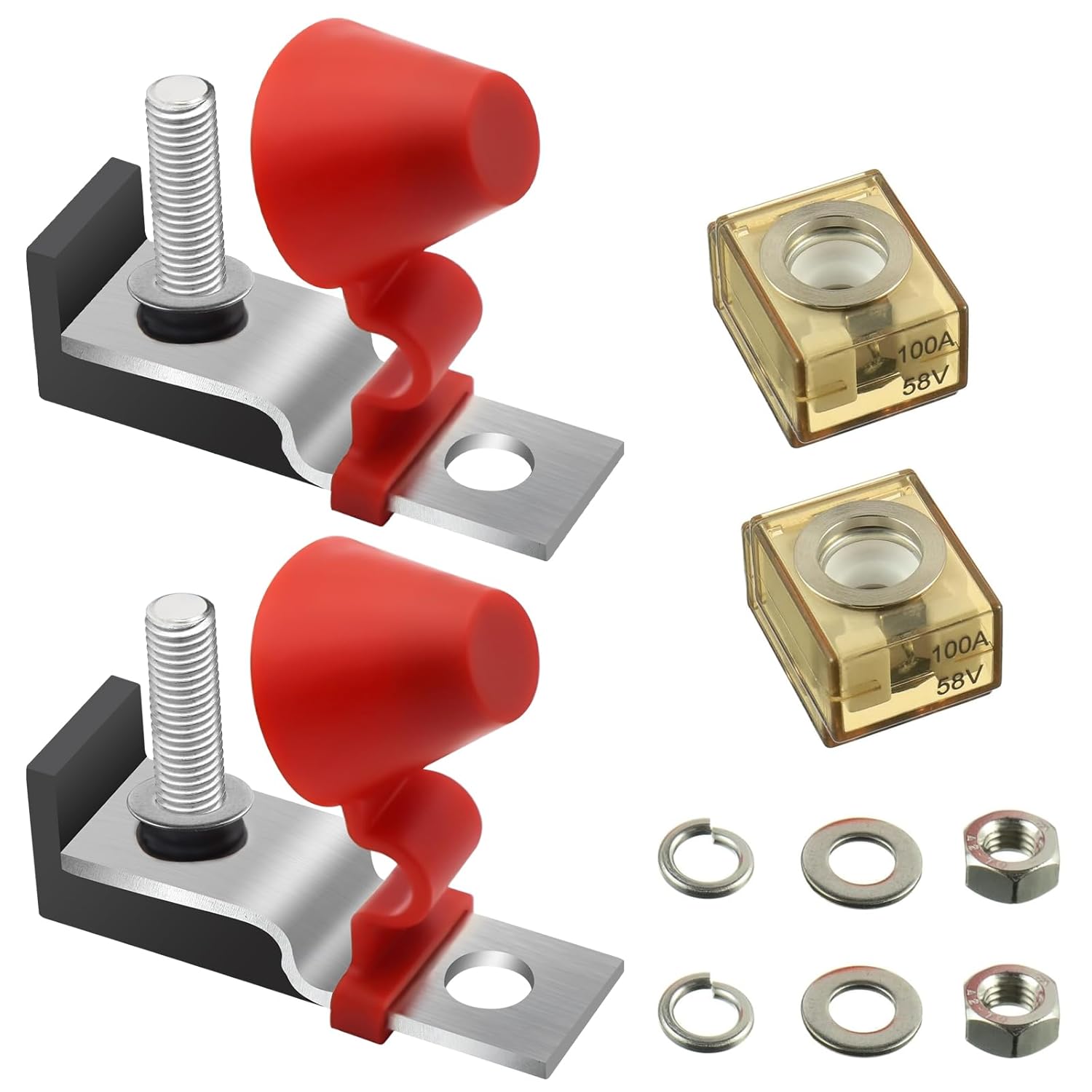 2PCS MRBF Terminal Fuse Block, 58V 100A Battery Terminal