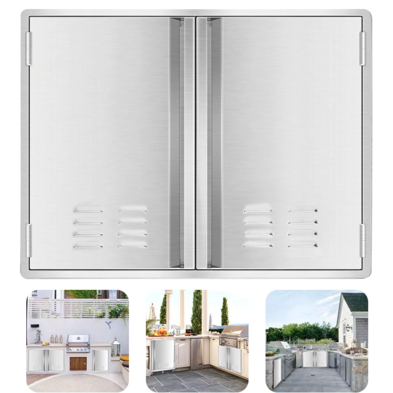 Buy Marada Outdoor Kitchen Doors,304 Stainless Steel Access BBQ Doors