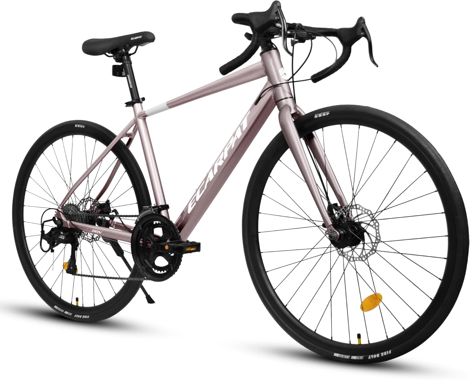 Ecarpat 700C Hybrid Road Bikes, 16 Speed, Christmas New Year Gifts Bicycles for Men Womens, Aluminum Frame, Commuting City Bike to School Work