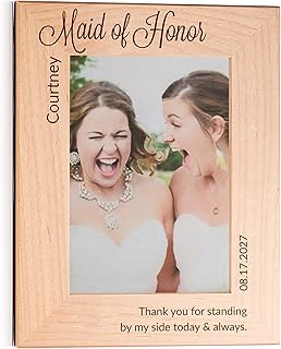 Lifetime Creations Engraved Personalized Bridesmaid Picture Frame (5" x 7" Portrait) - Personalized Maid of Honor Gift, Unique Bridal Party, Bachelorette Party Wedding Gift