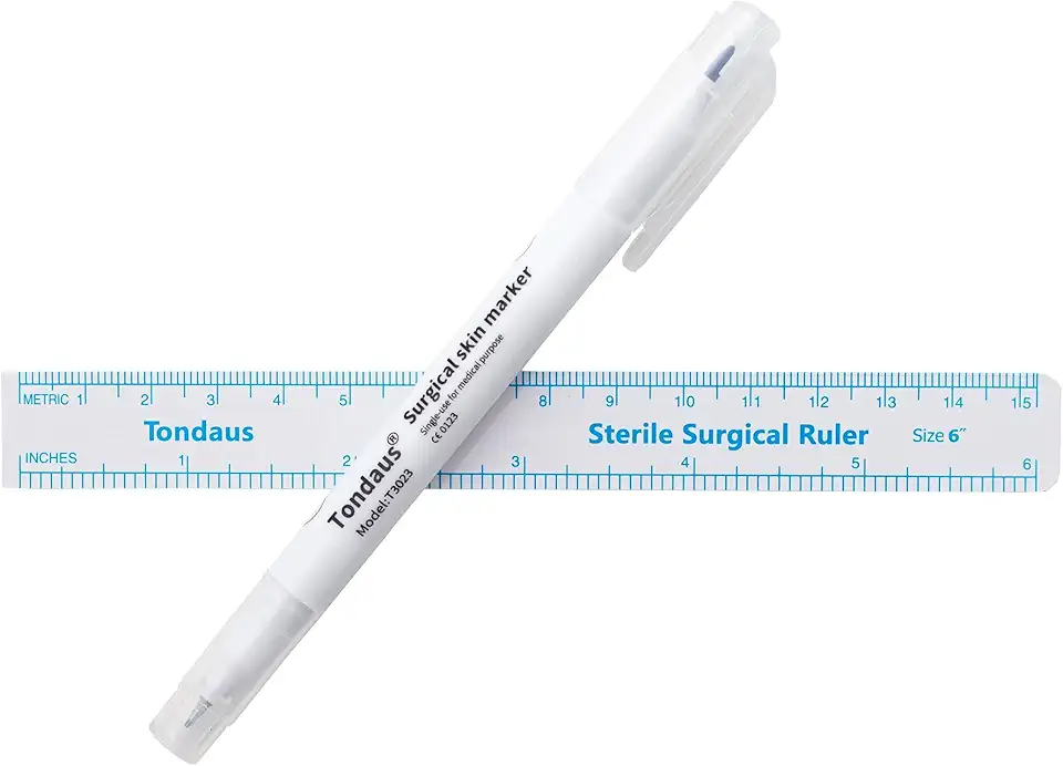 CANETA MARCAÇÃO SOBRANCELHA MICROBLADING TONDAUS 1UN TAMANHO:DUPLA 0,5MM E 1,00MM